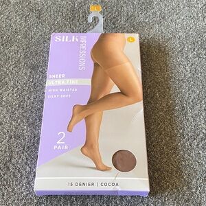 Impressions Cocoa Sheer Ultra Fine Hosiery